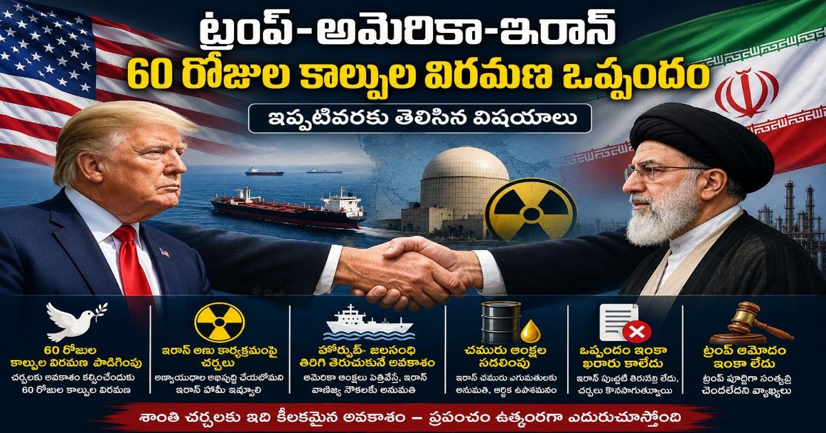 ట్రంప్-అమెరికా-ఇరాన్ కాల్పుల విరమణ ఒప్పందం