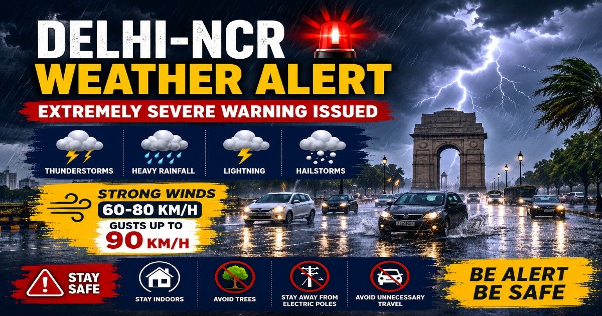 ఢిల్లీ-NCRకు అత్యంత తీవ్రమైన వాతావరణ హెచ్చరిక